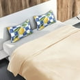 thumbnail image 5 of Yayeee Pillowcase Standard Size Set of 2 Satin Wrinkle Resistant Pillow Case, Lemon Checkered, 5 of 7