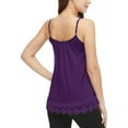 thumbnail image 2 of MANIFIQUE Summer Tank Tops with Built in Bra Cup for Women Loose Fit Pleated Lace Hem Flowy, 2 of 6