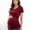 Burgundy, variant on Round Neck Maternity T-Shirt, Soft Stretchy Ruched Pregnancy Top, Casual Short Sleeve Maternity Tee for All Trimesters, Daily Home Work Pregnant Shirts