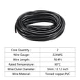 thumbnail image 5 of Uxcell 22AWG Electrical Wire 2 Conductors UL2464 Tinned Copper 16Ft Low Voltage Black, 5 of 7