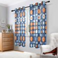 thumbnail image 2 of Yayeee Window Curtains Light Filtering 63"x42" Grommet Panel Pair Home Living Room Decor, Modern Color Circle, 2 of 7
