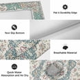 thumbnail image 5 of Beige Teal Boho Outdoor Rug 3x5 Ft, Non Slip Washable Area Rug, Medieval Vintage Ethnic Floral Abstract Patio Rugs Carpet Runner, Large Floor Mat for Indoor/Outdoor Deck Porch Camping, 5 of 8