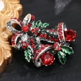 thumbnail image 6 of Gymnture Vintage Fashion Bell Brooch Christmas Crystal Rhinestone Brooch Pin Breastpin Party Jewelry Clothing Accesories Xmas Gift (Silver), 6 of 10