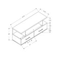 thumbnail image 3 of TV STAND - 48"L / DARK TAUPE WITH 2 STORAGE DRAWERS, 3 of 3