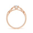 thumbnail image 2 of ANGARA Lab Grown Diamond Celtic Knot Engagement Ring for Women in 14K Rose Gold (Size-7x5mm| Color-F-G| Clarity-VS) | April Birthstone, Anniversary, Jewelry Gift for Women | Lab-Grown Diamond Ring, 2 of 4