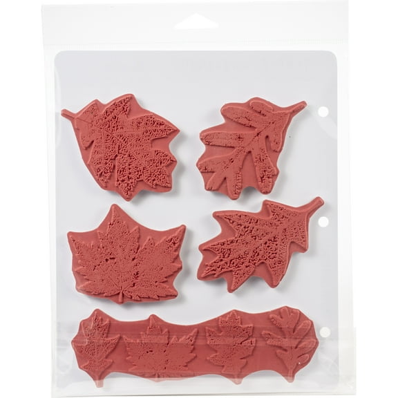 Tim Holtz Cling Stamps 7"X8.5"-Falling Leaves