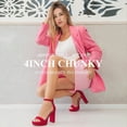 thumbnail image 4 of Ankis Platform Heels 4 Inches Chunky heels Sandals for Women Comfy Open Toe Block Heeled Sandals Strappy Heels Chunky Platform Heels, 4 of 6