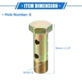 thumbnail image 6 of 1 Set Double Banjo Bolt M16x1.5 54mm Metric Thread Turbo Brake Line Fitting Adapter for Car W/ Washers, 6 of 6