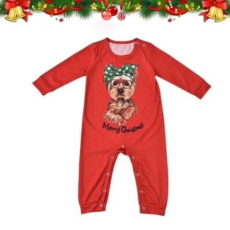 

Christmas pajamas for family women big sister little sister brother matching outfits son daughter sets soft Red Christmas Parent-Child Outfit Baby Printed Xmas Family Matching