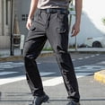 thumbnail image 2 of Elainilye Fashion Men Cargo Pants Assault Pants Multi Pocket Outdoor Athletic Pants Cargo Pants Activewear Trousers,Black, 2 of 7