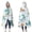 LightBlue Cartoon Dinosaurs, variant on Wearable Blanket,LightBlue Cartoon Dinosaurs Name Pattern Hooded Wearable Flannel Blanket for Adults & Teens,Winter Poncho Shawl Wrap Cape Cozy Anti-Pill,50"x60"