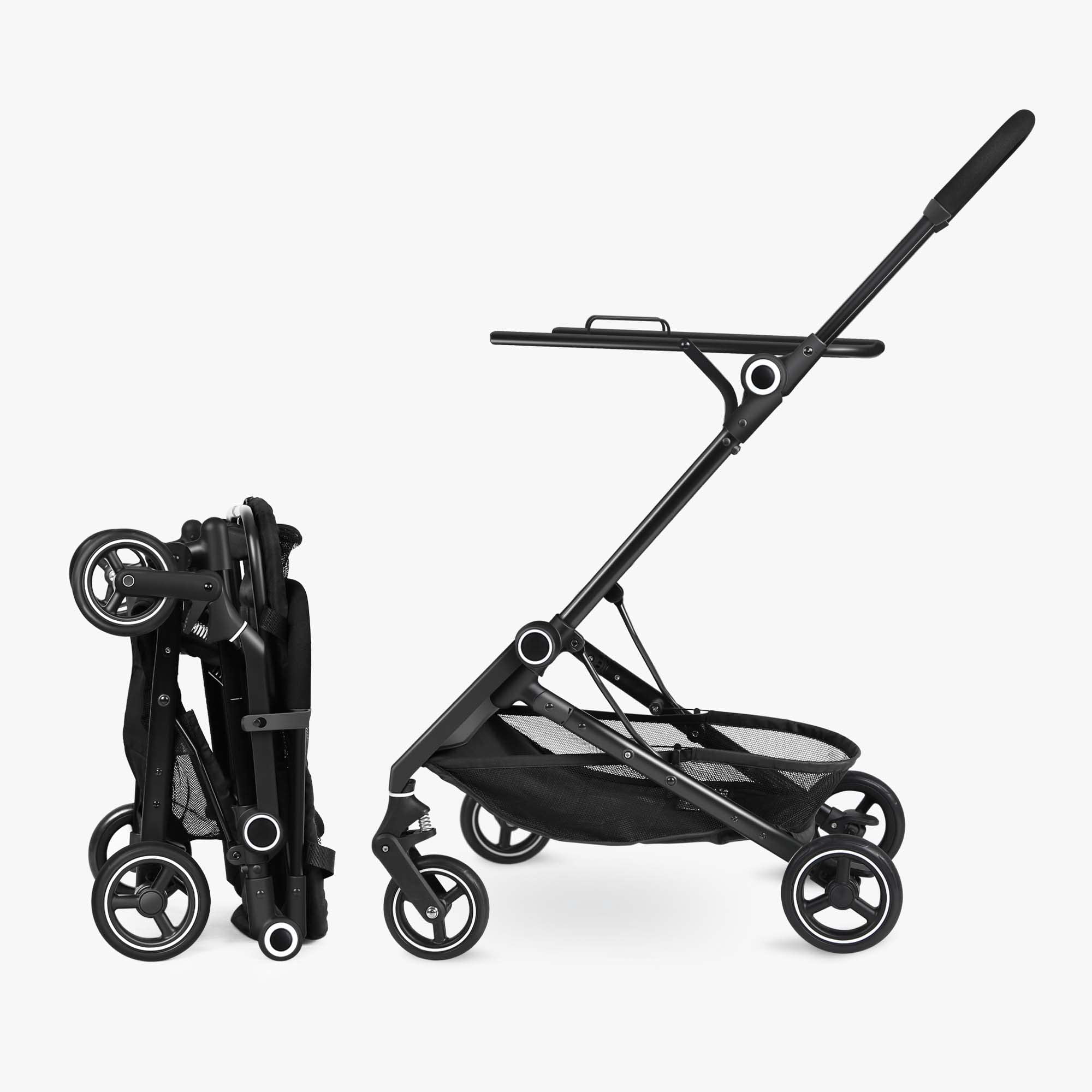 SEEKER Lightweight Foldable Grocery Cart on Wheels with Removable Heavy Duty Shopping Bag | Roll to The Grocery or Laundry, Gray (SKR-1000)
