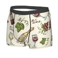thumbnail image 2 of Disketp Grapes Bbottles Wine Men'S Boxer Briefs,Soft And Breathable Cotton Underwear With Comfortflex Waistband, 2 of 9