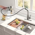 thumbnail image 3 of Kitchen Faucets with Pull Down Sprayer,Stainless Steel Single Handle Kitchen Sink Faucet with Pull Out Sprayer, 3 of 9