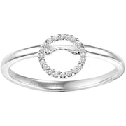 Keepsake Charming Round Diamond Accent Enhancer Ring in 10kt White Gold