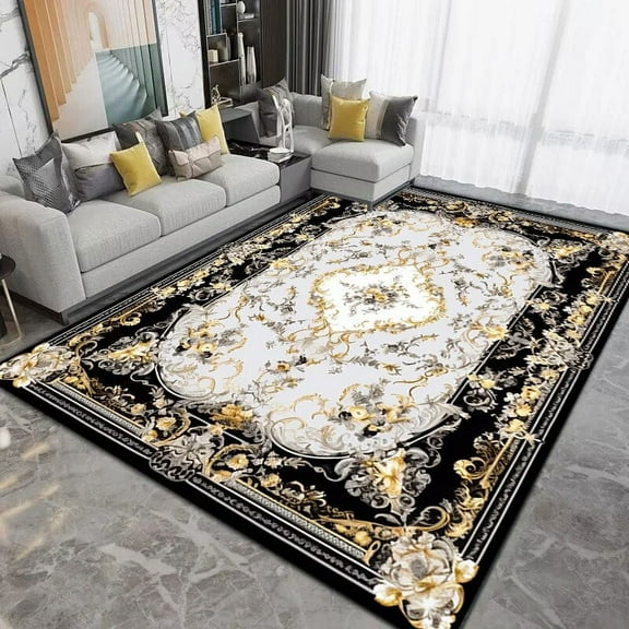 Ins Persian Carpets for Living Room Decoration Home Bedroom Large Area Rugs Room Decor Classical Non-slip Floor Mats Washable