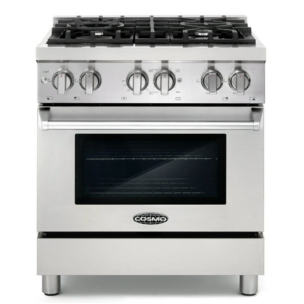 Cosmo CommercialStyle 30 in. 3.9 cu. ft. Dual Fuel Range with 4