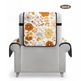 thumbnail image 7 of TSOVTHRID Orange Floral White Print Recliner Covers Recliner Soft Sofa Slipcover Reclining Couch Chair with Pocket Non Slip Lazy Boy Recliner Cover Furniture Protector for Living Room, 7 of 7