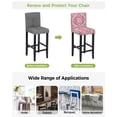 thumbnail image 3 of Boho Pink Bar Stool Covers Set of 2, Middle Century Boho Geometric Abstract Southwestern Stretch Bar Chair Covers with Backs, Removable Pub Counter Height Chair Cover for Kitchen Dining Room Cafe, 3 of 7
