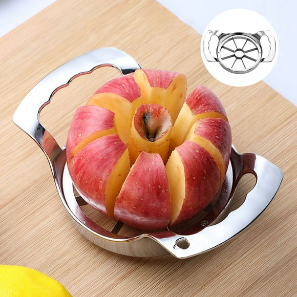 EGNMCR Stainless Steel Fruit Cutter Portable Thickened Fruit Cutter Household Fruit Splitter Core Remover Stainless steel fruit slicer