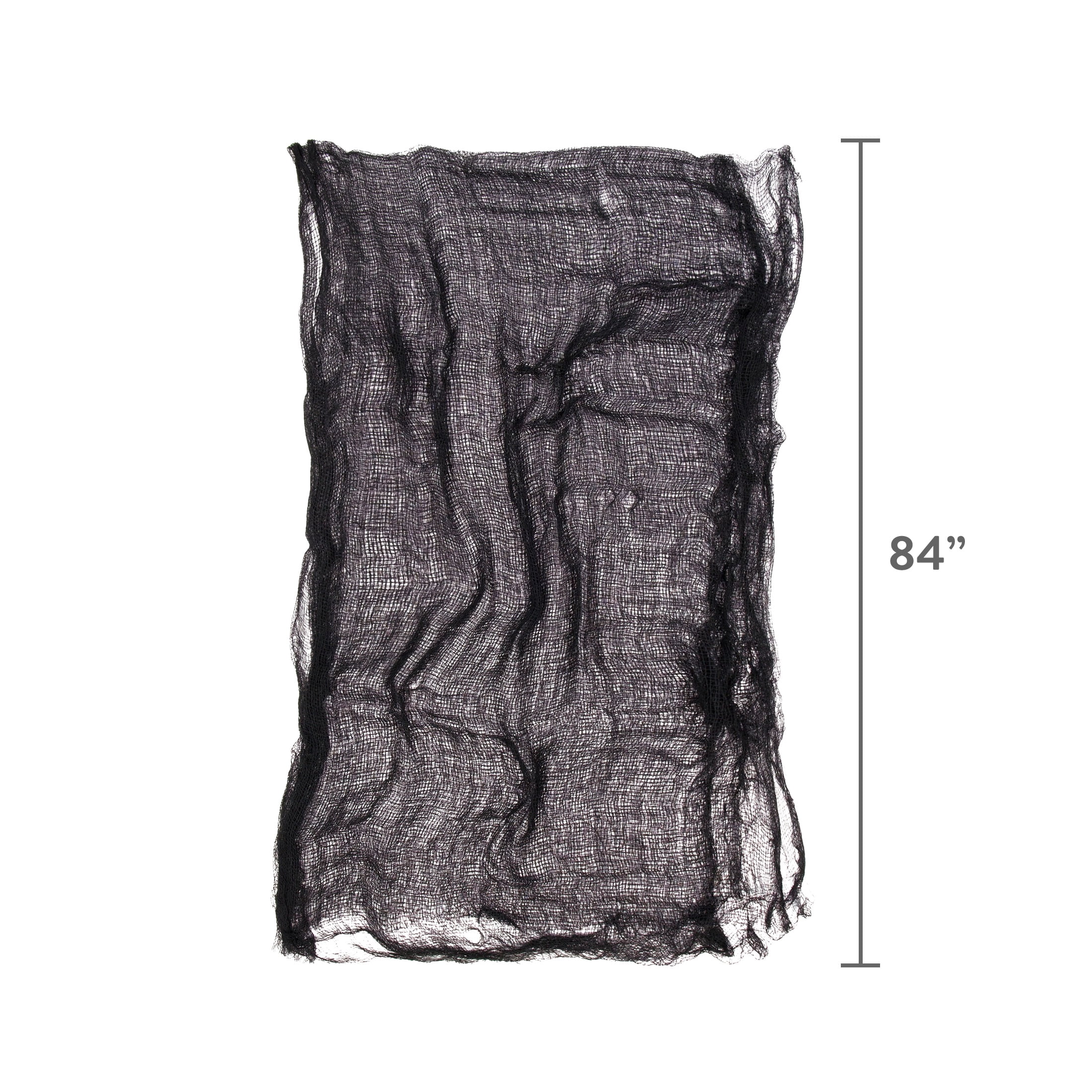 Creepy Gauze Fabric, Black, 65" x 84", Halloween by Way To Celebrate
