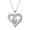 White, variant on Mother's Day Gifts for Women, Sterling Silver I Love You Heart Shape Necklace with Birthstone, Jewelry Present for Wife Mother Daughter Girlfriend