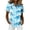 Light Blue, variant on Womens Hawaiian Shirt Tropical Shirt Summer Beach Button Down Short Sleeve Blouses Lightweight Floral Hawaii Shirt