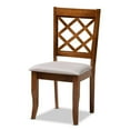 thumbnail image 2 of Bowery Hill Gray Fabric and Walnut Finished Wood 6-Piece Dining Set, 2 of 9