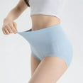 thumbnail image 3 of Riforla Women's Panties High Waisted Tummy Lifting No Panties Seamless Comfort Underwear for Women Womens Underwear Briefs Light Blue S, 3 of 4