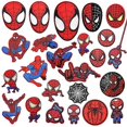 thumbnail image 1 of 24 pcs Spiderman Iron-on Patches, Embroidered Iron-on Patches DIY Clothing Patches Flower Decals., 1 of 5