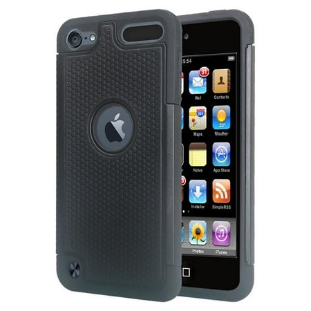 Ipod Touch 5 Black iPod Touch 5 Case,iPod Touch 6 Case, Anti-Slip Armor Cover Case for Apple iPod touch 5, touch 6, 5th, 6th Generation - Black ()