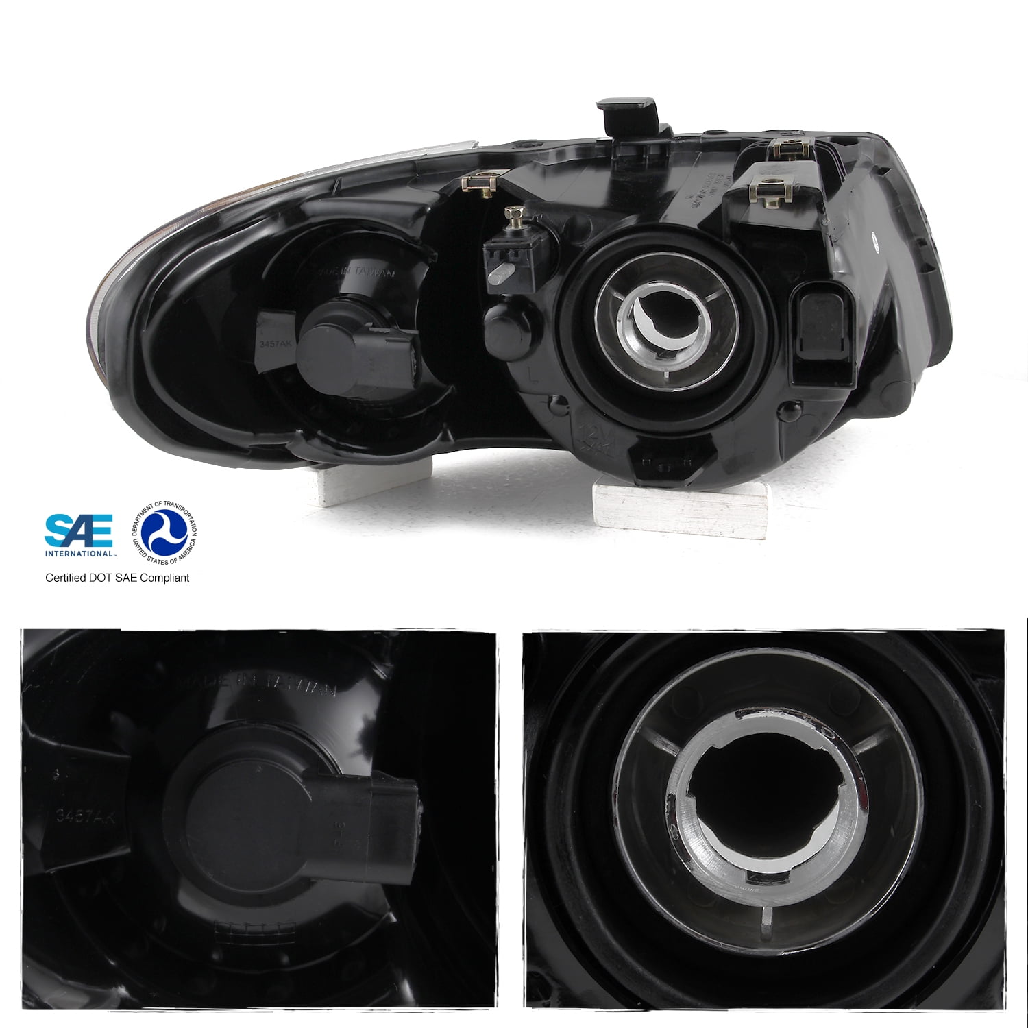 AKKON - OE Style Chrome Headlights For 2005-2007 Chrysler Town & Country Driver Left Side Assembly