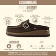 thumbnail image 3 of Cushionaire Hobby Genuine Leather Cork Footbed Clogs for Women - Suede Casual Shoes with Cushioned Comfort, Arch Support, Buckle Strap | Slip-On Mules, 3 of 32