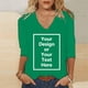 thumbnail image 5 of Blusa de mujer con cuello en V y manga 3/4 - 2025 Verano Slim Fit Camisa túnica informal con estampado del Día de San Patricio, 5 of 8