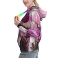 thumbnail image 2 of Lsque Purple And Pink Tulip Bouquet Pattern Casual Women's Hoodie,Hooded Sweatshirt with Kangaroo Pocket,Pullover Hoodie with Eye-catching Drawstrings-X-Large, 2 of 7