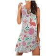 thumbnail image 1 of LOVZFMLL Robes Femmes Mode Femmes Solide Été Sans Manches Col en V Décontracté Découpé Mini Fermeture Éclair Patchwork Poche Combinaison, 1 of 4