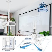 Projector Mount, White Projector Ceiling Mount Bracket Fits Flat or Sloped Ceiling Height Adjustable with Extendable Length