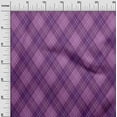 thumbnail image 3 of oneOone Georgette Viscose Purple Fabric Check Craft Projects Decor Fabric Printed By The Yard 42 Inch Wide, 3 of 5