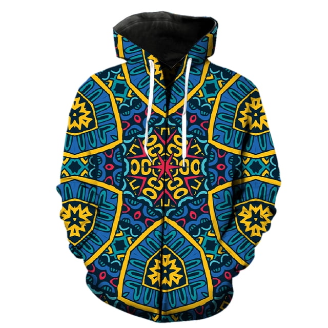Sudadera con capucha y cremallera estilo nacional retro para hombre, de gran tamaño, divertida, informal, para adolescentes, estilo Harajuku, manga larga, unisex, estilo hip hop.