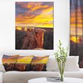thumbnail image 1 of Colorado Monument au Coucher du Soleil - Paysage Moderne Toile Art, 1 of 3