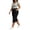 Black, variant on Womens Plus Size Capri Pants, Summer Casual Multiple Pockets Elastic Waist Cargo Capris for Women Khaki Size 2XL