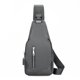 thumbnail image 1 of RV Bolso De Pecho para Hombre, Bolso De Hombro Impermeable para Ocio, Bolso De Pecho con Puerto De Carga USB, Mochila De Viaje para Senderismo,Gray Rojo Verde, 1 of 5