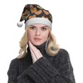 thumbnail image 5 of KLL Christmas Hats for Adults Plush Heart Print Santa Hat Xmas Fluffy Santa Claus Hat for Women Men, 5 of 6