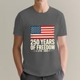 thumbnail image 2 of 250 Anniversary USA Shirt Men 4th of July Shirts 1776-2026 250th Birthday T-Shirt Patriotic Shirts Tops, OdeJous T-Shirt Dark Gray, M, 2 of 4