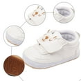 thumbnail image 3 of Cute Cartoon Rabbit Baby Slip On Sneakers for Boys Girls Breathable Leather Toddler Non Slip Walking Shoes White Size 4 Infant, 3 of 7