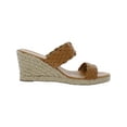 thumbnail image 3 of André Assous Womens Aria Leather Slip-On Wedge Sandals, 3 of 3