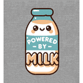 thumbnail image 2 of "Powered By Milk" Youth Heather Gray Crew Neck Short Sleeve Tee-Small, 2 of 4