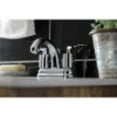 thumbnail image 3 of Kingston Brass KB8611SVL Two-Handle 3-Hole Deck Mount 4" Centerset Bathroom Faucet with Retail Pop-Up in Polished Chrome, 3 of 5