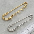 thumbnail image 3 of ✪ 10x Pins Brooch Finding for Art Sewing Craft 5x1.5cm Fashion Jewelry Gold Silver, 3 of 12