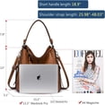 thumbnail image 1 of MesaSe Sac à Main Mode en Cuir PU avec Fermeture Éclair pour Femmes Marron, 1 of 11